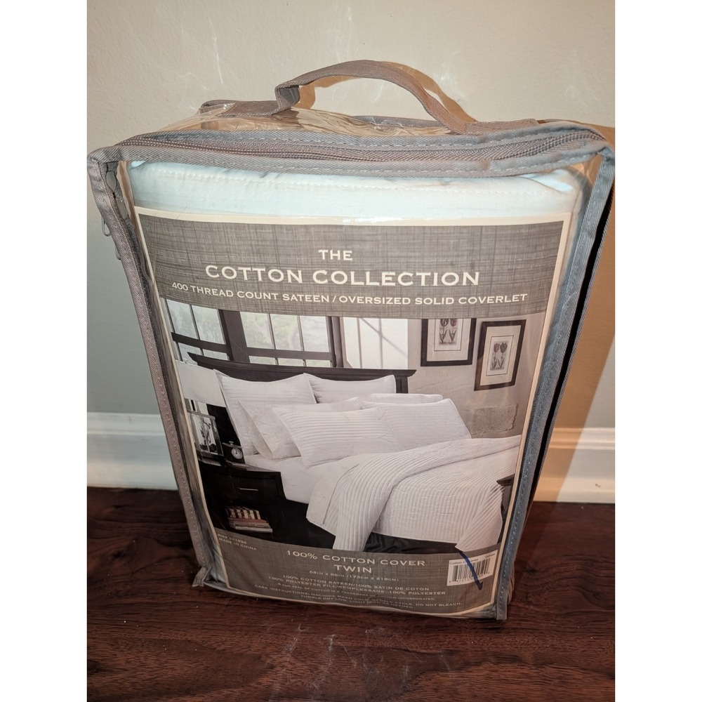 Bed, Bath & Beyond Cotton Company 100% Cotton Twin Oversized Coverlet White
